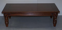 Lovely Ralph Lauren American Hardwood Carved Wood Coffee Cocktail Table Must See