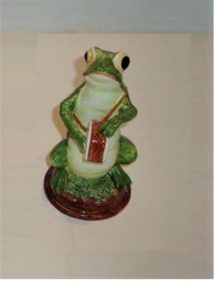 Lovely Rare Set of Beautiful Rare Original Italian Porcelain Musical Frogs