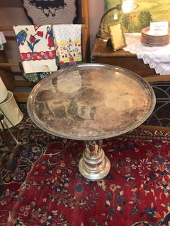 Lovely & Rare Silverplated Tea Side Table