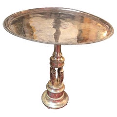 Lovely & Rare Silverplated Tea Side Table