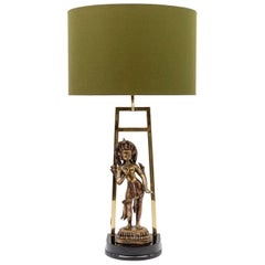 Lovely rare Tara Buddha statue table lamp, Mid-Century Modern 1960s