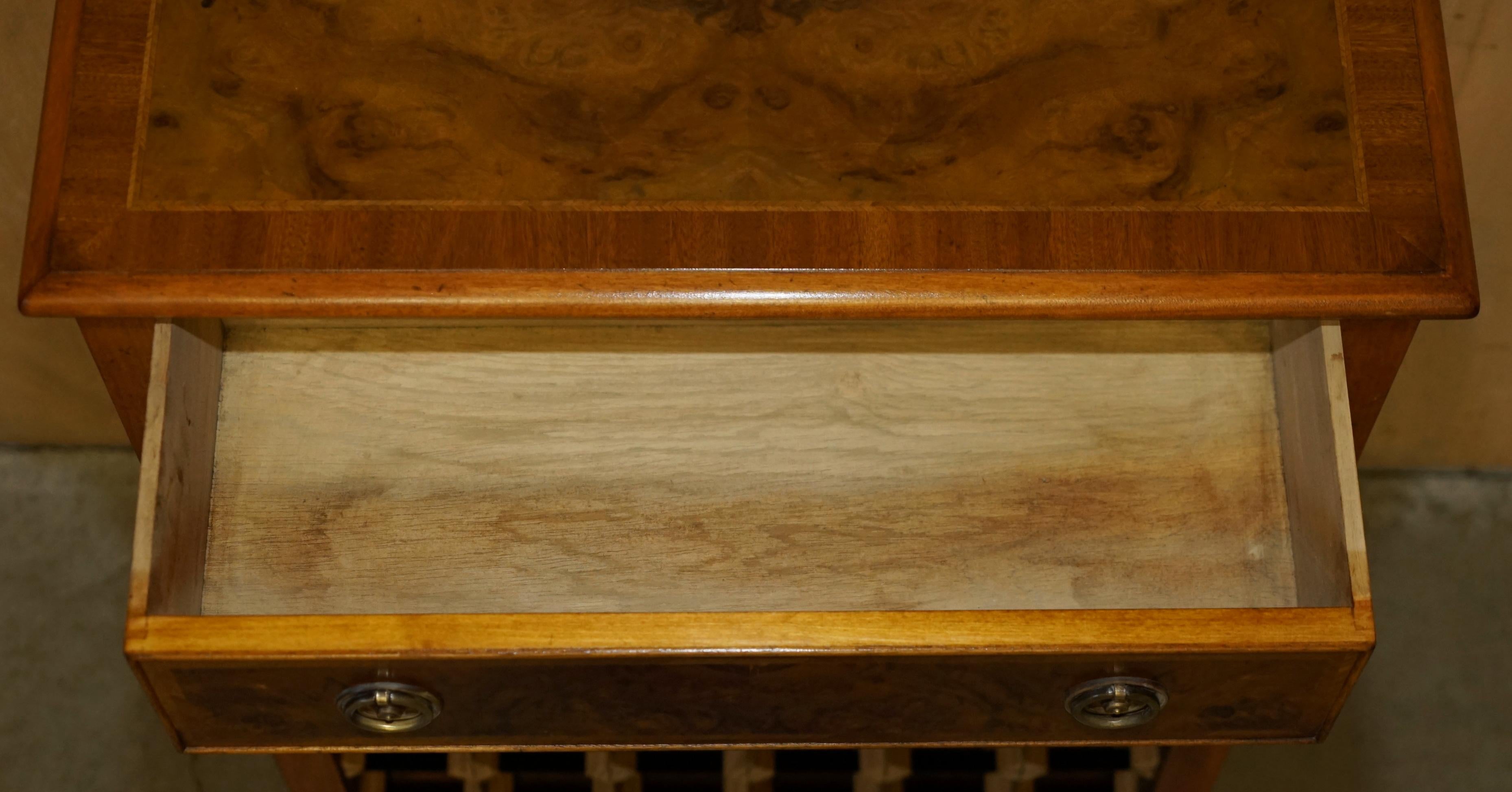 LOVELY RECLAIMED BURR WALNUT 36 BOTTLE WINE CHAMPAGNE RACK SiDEBOARD WITH DRAWER in vendita 2