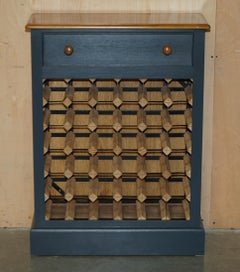 LOVELY RECLAIMED & PAINTED 36 BOTTLE WINE CHAMPAGNE RACK SIDEBOARD WiTH DRAWER