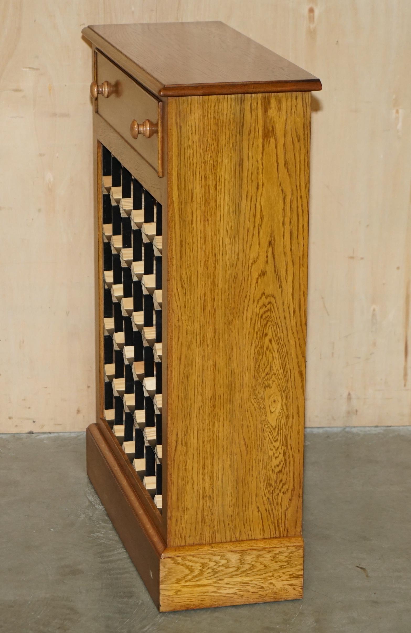 LOVELY RECLAIMED POLLARD OAK 36 BOTTLE WINE CHAMPAGNE RACK SIDEBOARD WiTH DRAWER For Sale 6