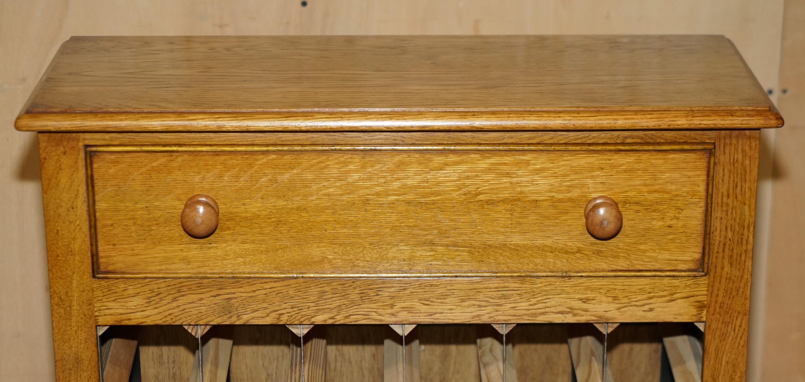 Hand-Crafted LOVELY RECLAIMED POLLARD OAK 36 BOTTLE WINE CHAMPAGNE RACK SIDEBOARD WiTH DRAWER For Sale
