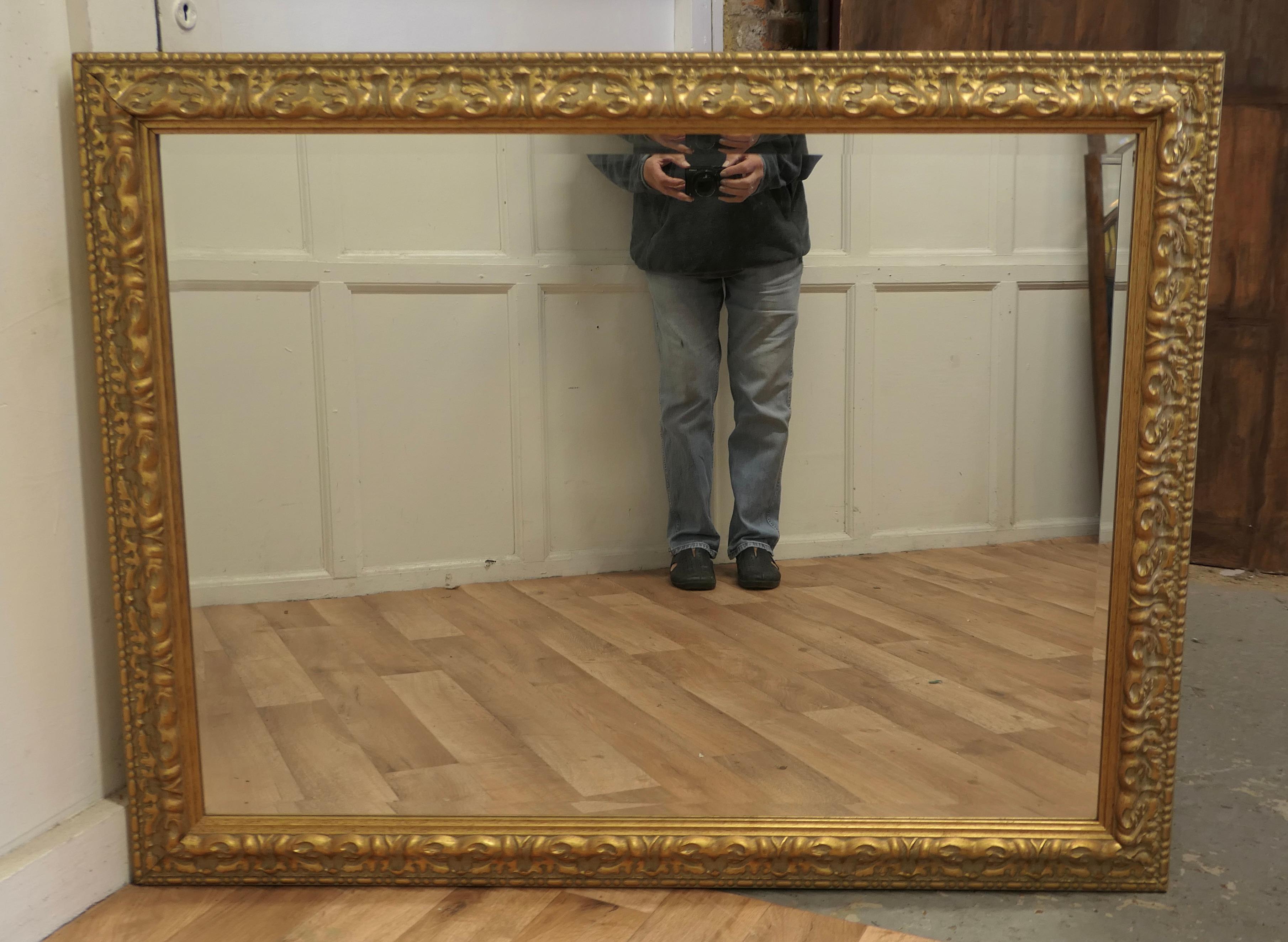 Lovely Rectangular Gilt Rococo Wall Mirror In Good Condition In Chillerton, Isle of Wight