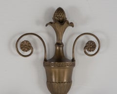 Lovely Regency Style Bronze Mirror with Griffins and Candle Sconces