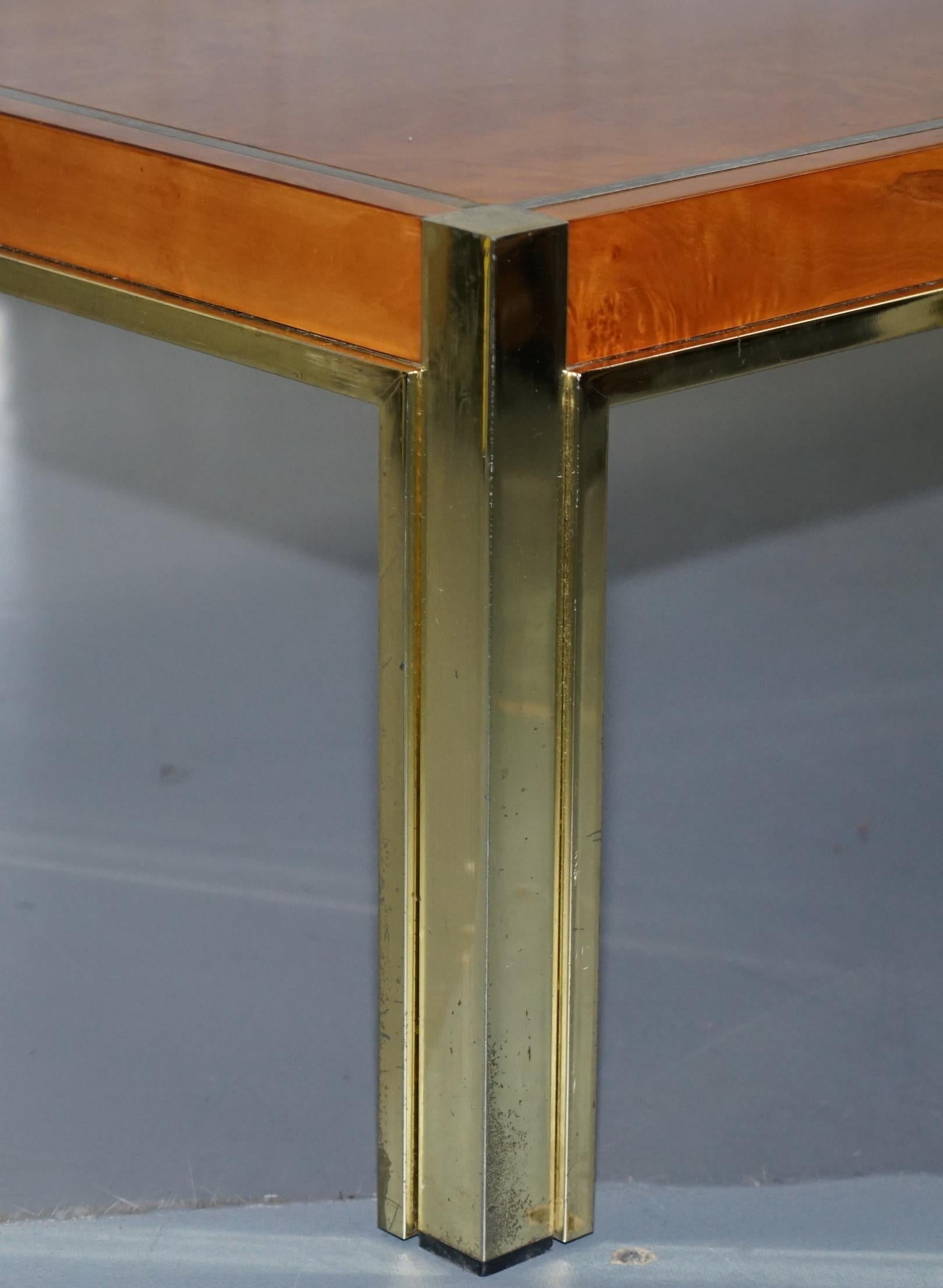 Lovely Renato Zevi  Maple and Brass Square Coffee Table Jeroen Markies 5