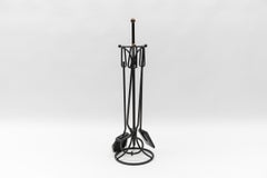 Lovely Round Iron Fireplace Tool, 1950s, Austria