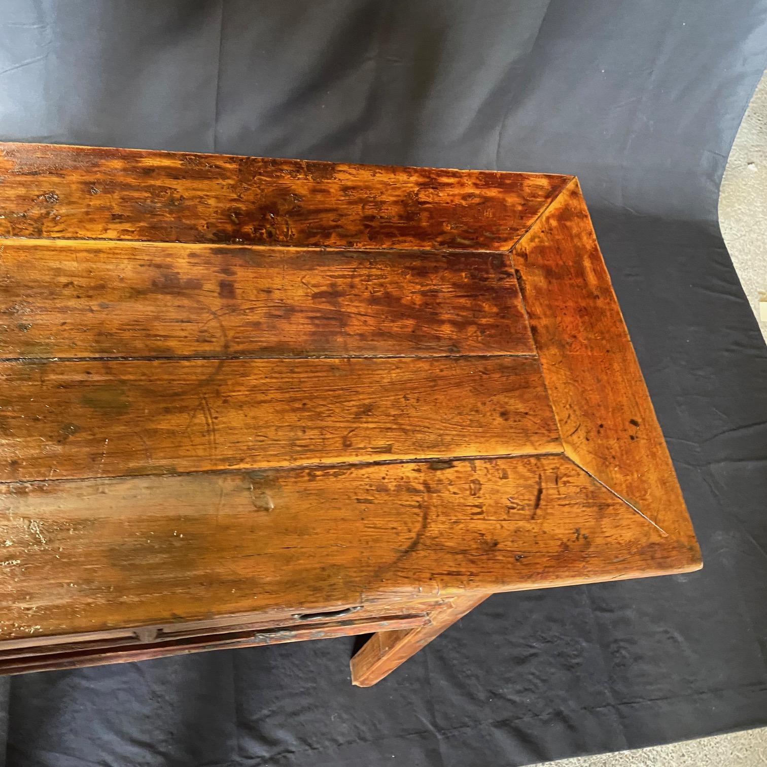 Lovely Rustic Distressed Console Table from Maine 1