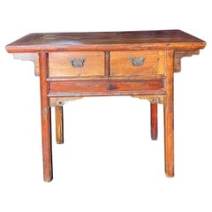 Lovely Rustic Distressed Console Table from Maine