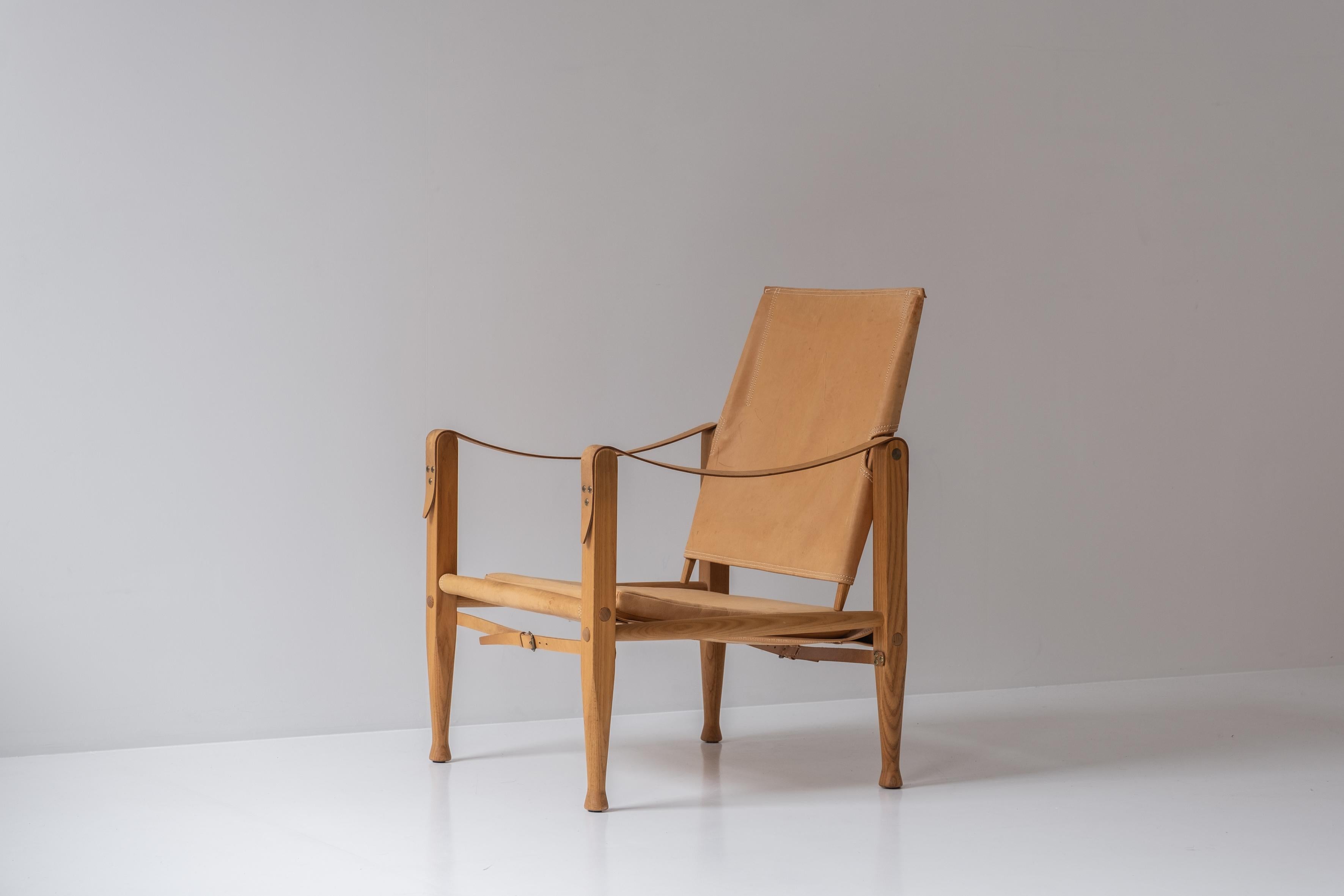 Danish Lovely ‘Safari’ Easy Chair by Kaare Klint for Rud Rasmussen, Denmark 1950s