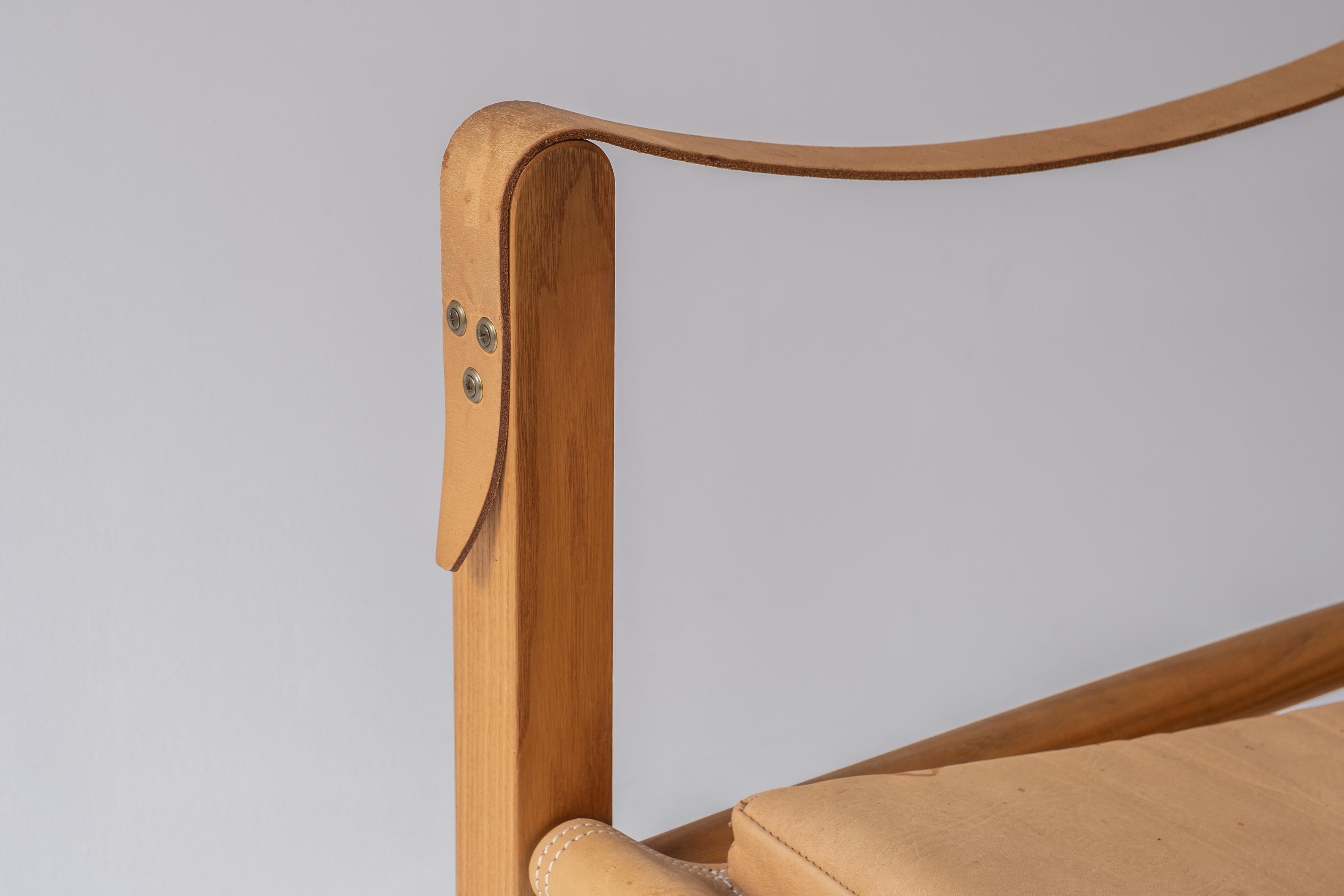 Leather Lovely ‘Safari’ Easy Chair by Kaare Klint for Rud Rasmussen, Denmark 1950s