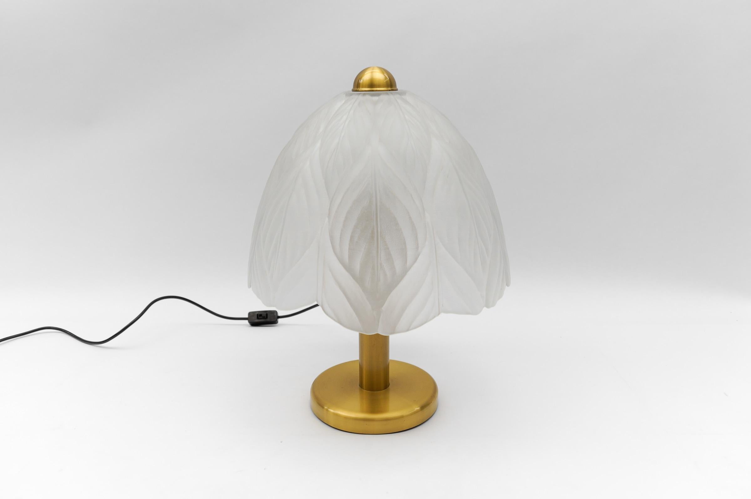 Late 20th Century Lovely Satin Glass Table Lamp by Peill & Putzler, 1960s For Sale