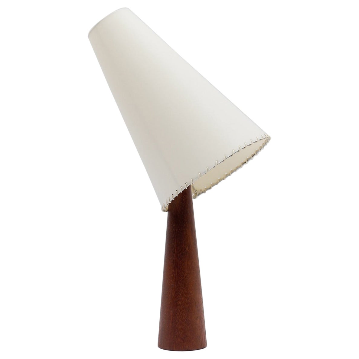 Charmante lampe de table scandinave en teck, années 1960 en vente
