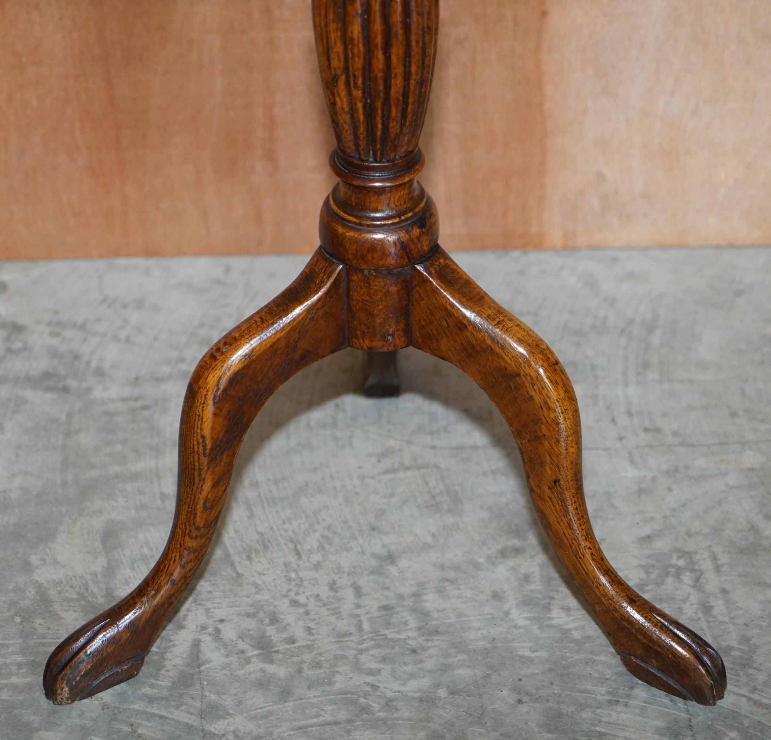 Lovely Scottish Oak Victorian circa 1880 Ornately Carved Jardiniere Stand Table 4