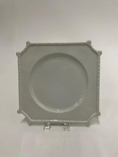 Schönes Set von 6 Carole Stupell Blanc de Chine Tellern aus italienischer Keramik, wunderschön