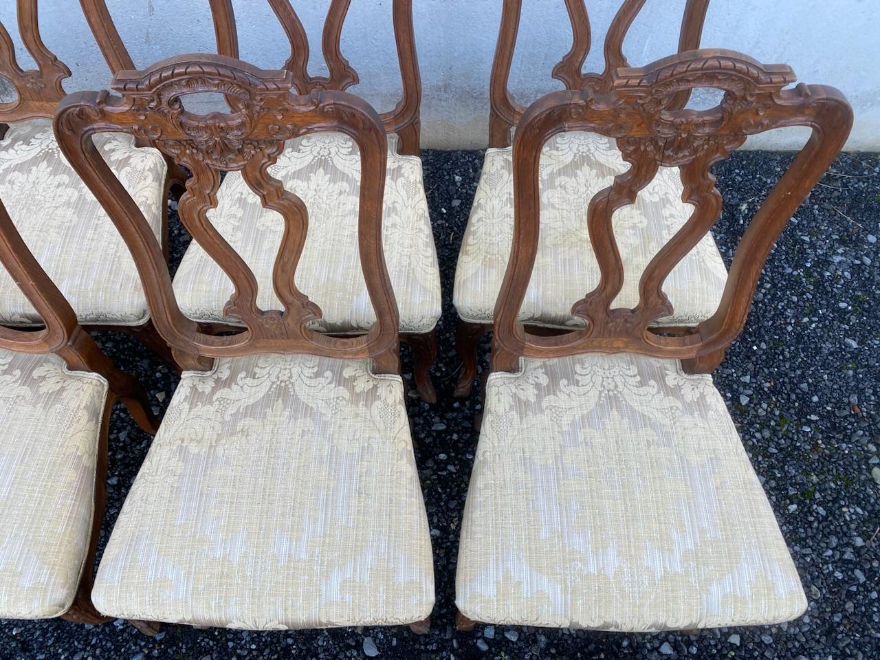 Lovely Set of 8 French Dining Chairs 1