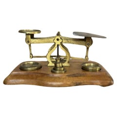 Lovely set of antique Edwardian postal scales & weights