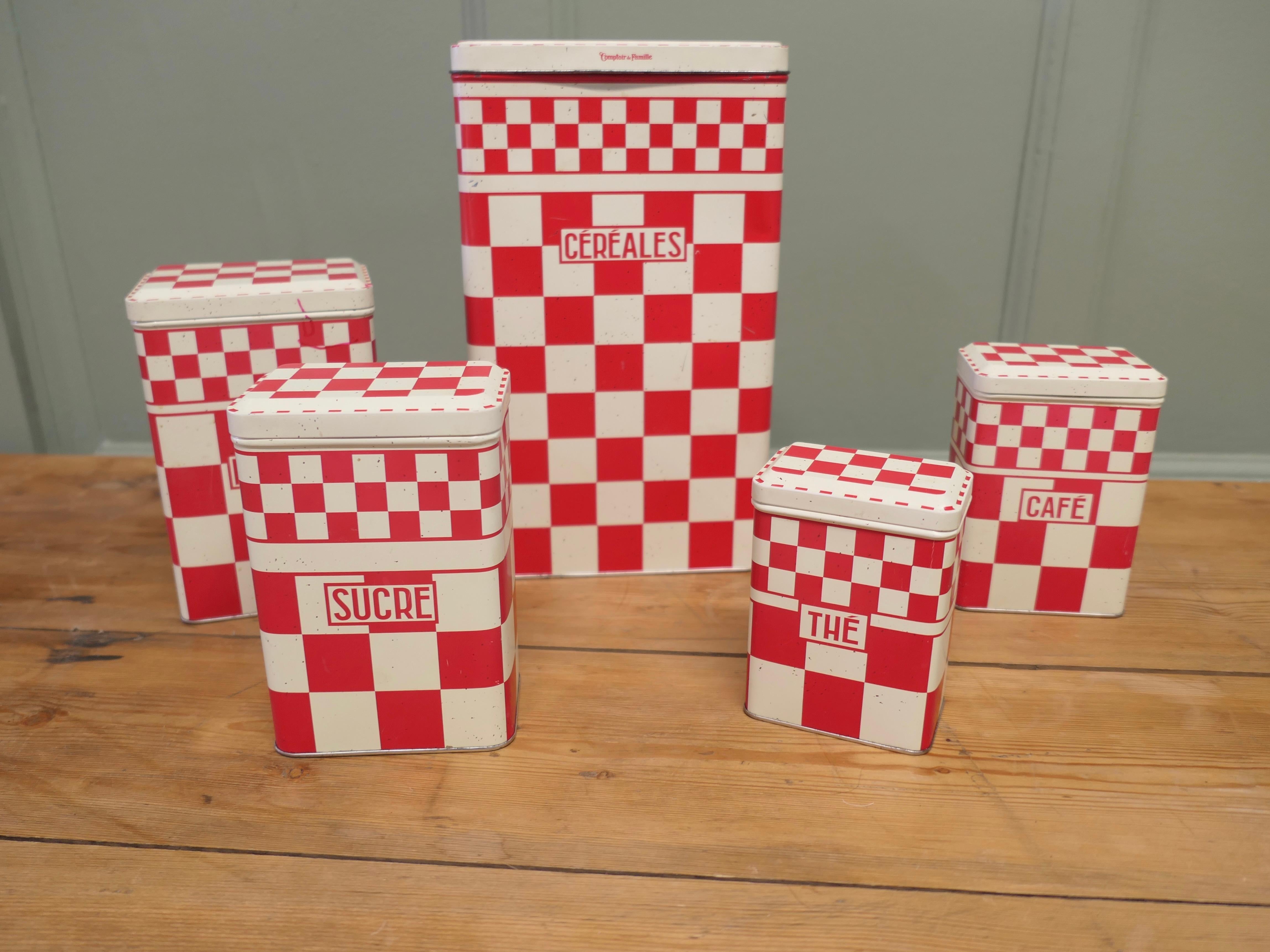 Schönes Set französischer Lebensmittelbehälter Original französischer Emaille-Behälter im Zustand „Gut“ im Angebot in Godshill, Isle of Wight