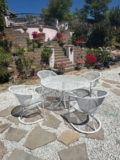 Lovely set of Maurizio Tempestini for Salterini Circular Radar Saucer Patio set