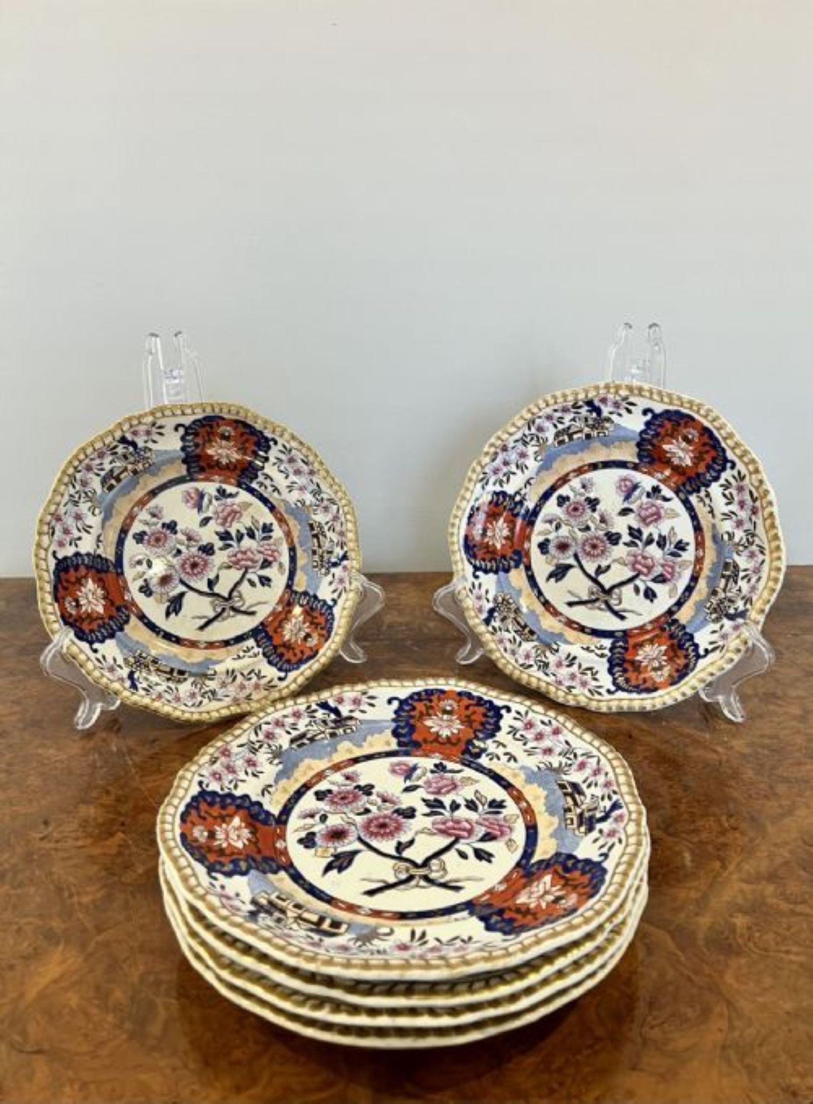 19th Century Lovely set of six antique Spode plates For Sale