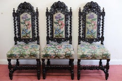 Un bel set di sei sedie da pranzo vittoriane in Oak