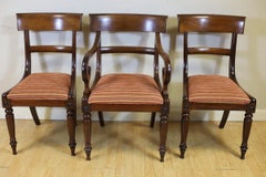 Lovely Set Of Six Victorian Walnut Bar Back Dining Chairs