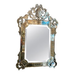 Lovely Shaped Venetian Mirror, 1920s France