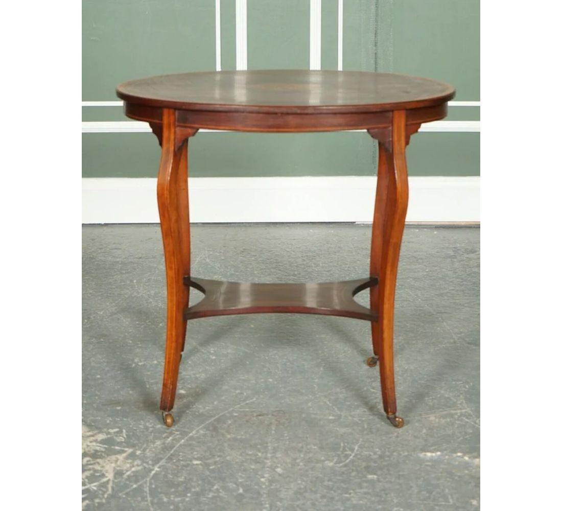 Lovely Sheraton Revival Oval Victorian Mahogany Side End Wine Lamp Table In Good Condition In Pulborough, GB