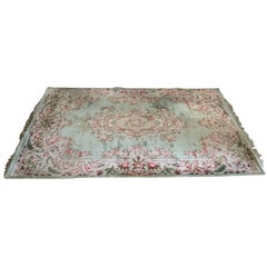 Schöner französischer Pastell-Teppich im Aubusson-Stil aus Seide
