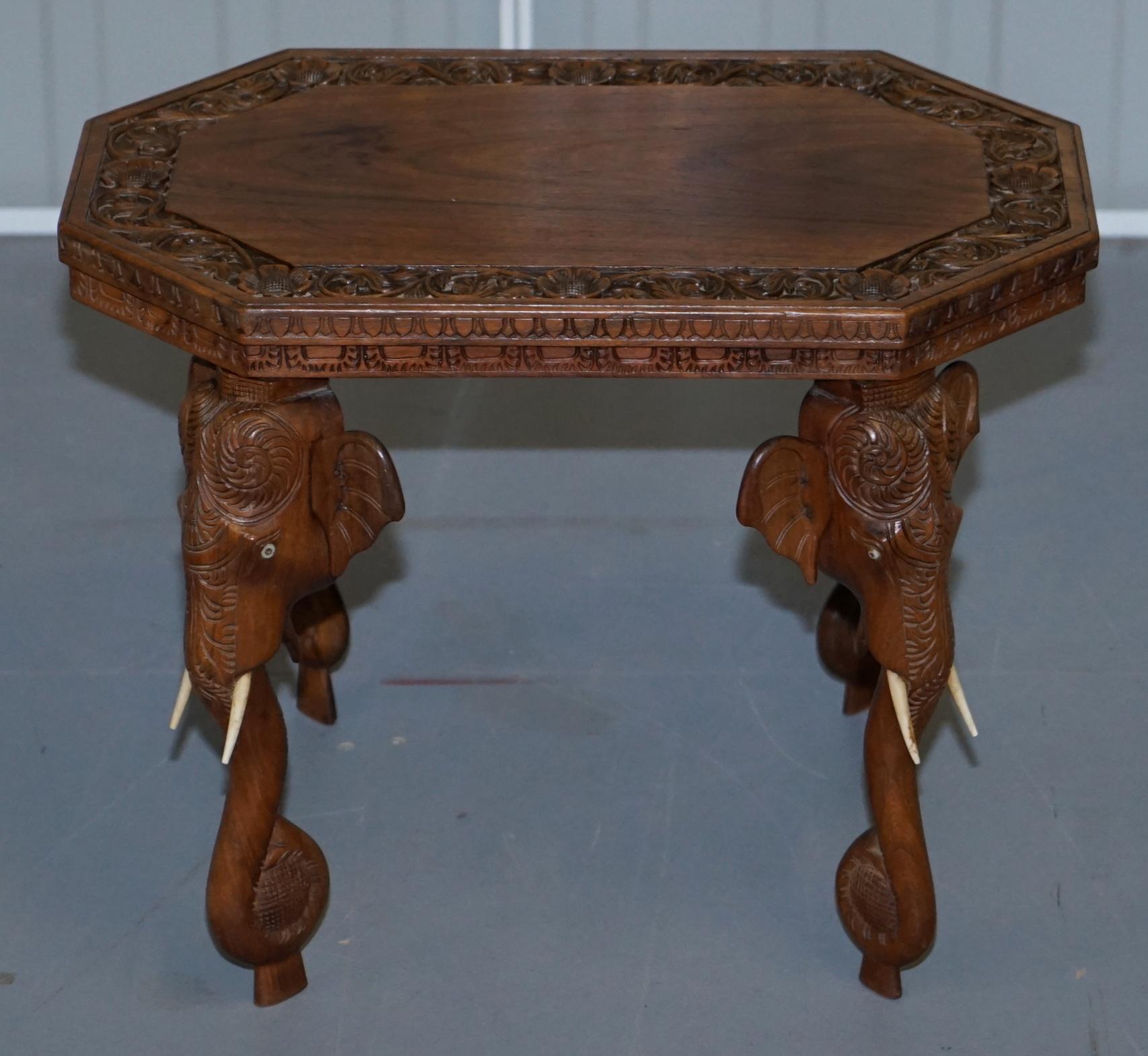 We are delighted to offer for sale this lovely circa 1920 Anglo Indian hand carved hard wood side table

A very decorative and well made piece, from the Anglo Indian export era, you can’t really buy furniture like this new anymore, the