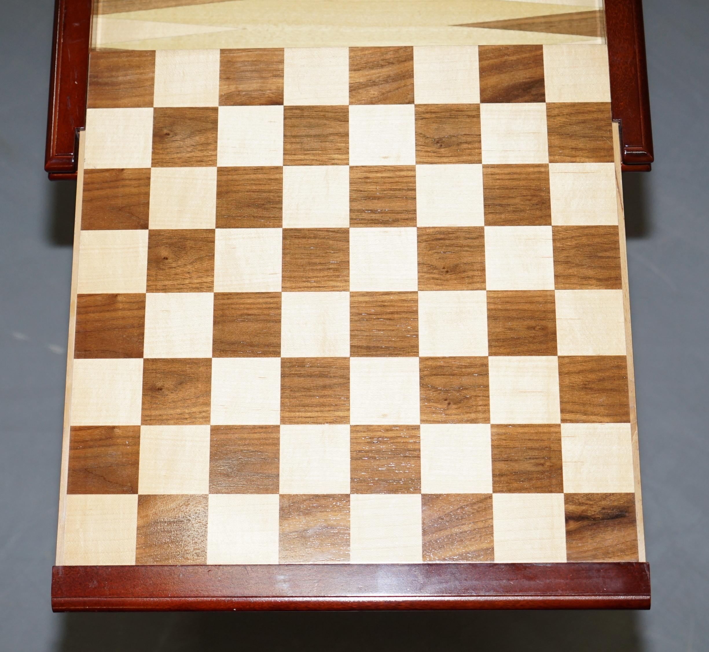Lovely Small Games Table Metamorphic Chess Backgammon Board Sliding Top 4