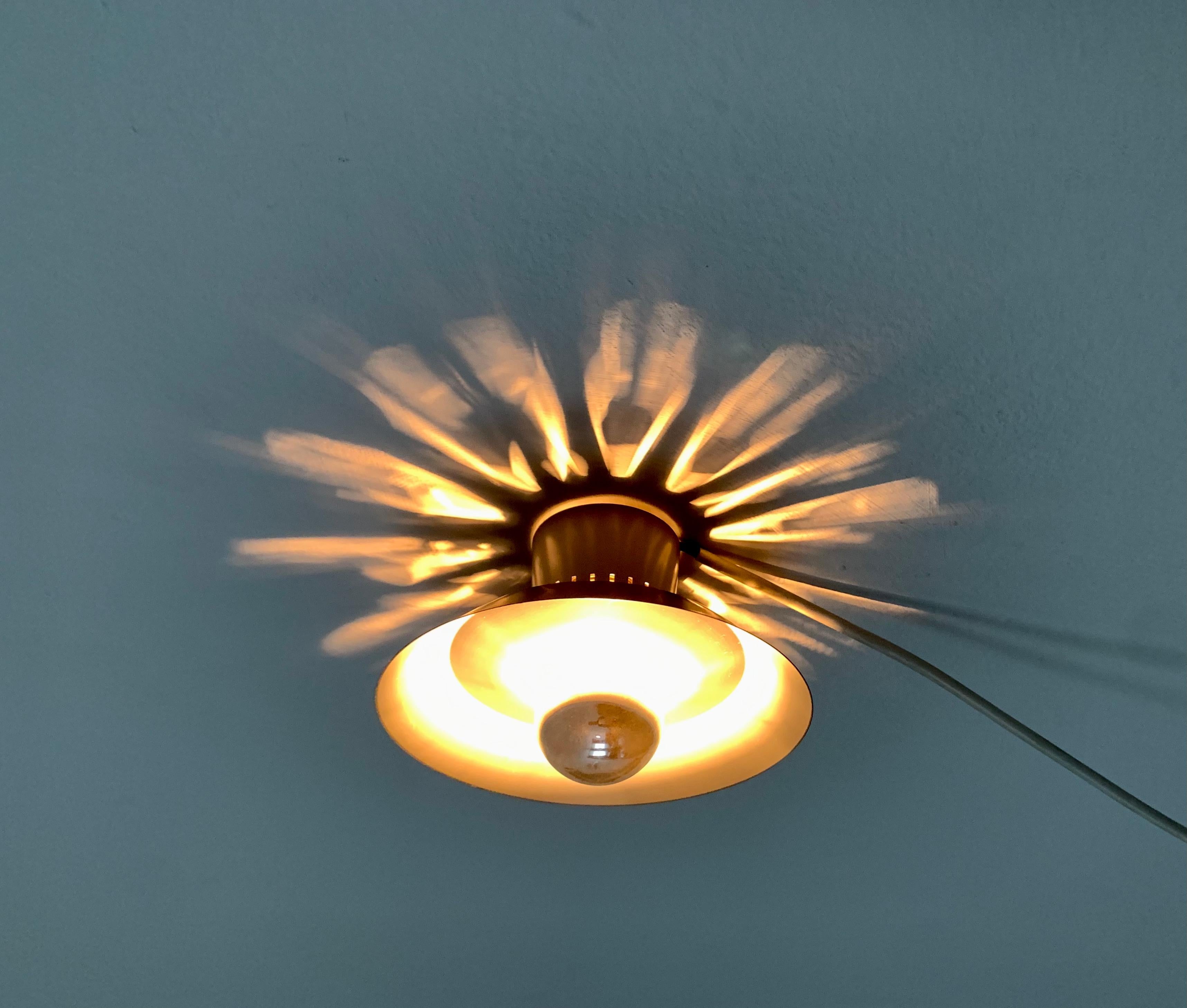 Lovely Small Industrial Flush Lamp from Kaiser Leuchten For Sale 1