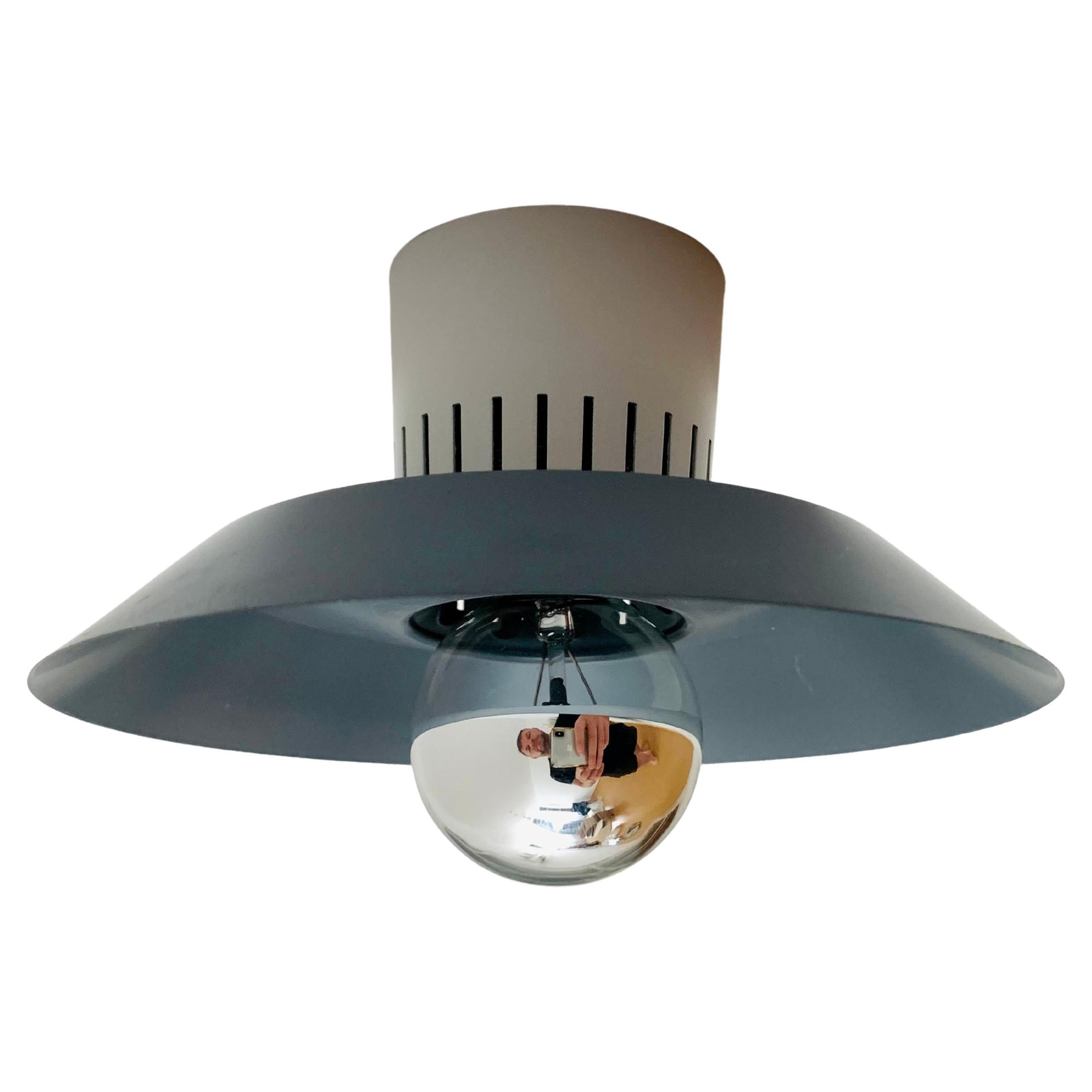 Lovely Small Industrial Flush Lamp from Kaiser Leuchten in vendita