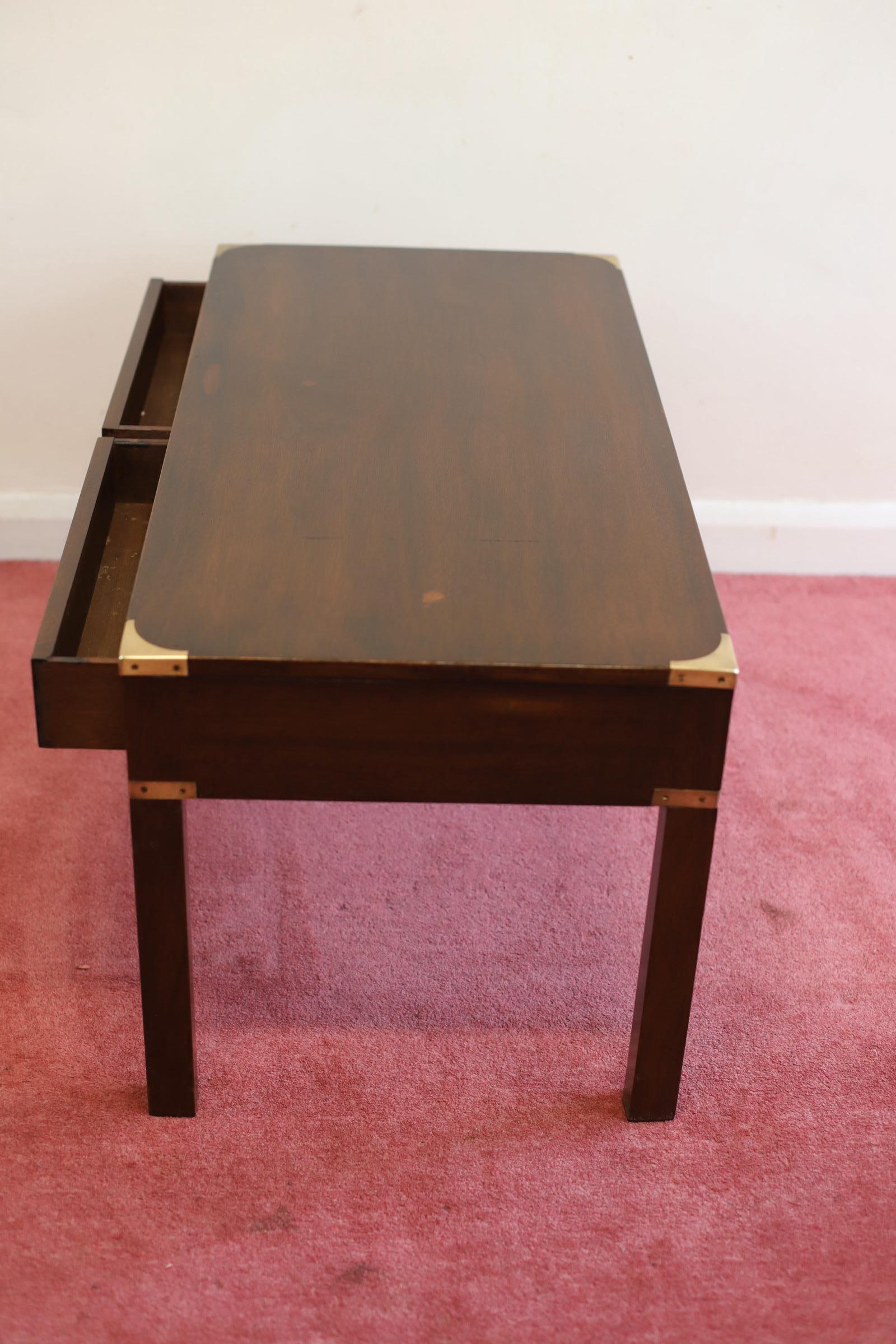 Lovely Small Military Campaign Coffee Table  3