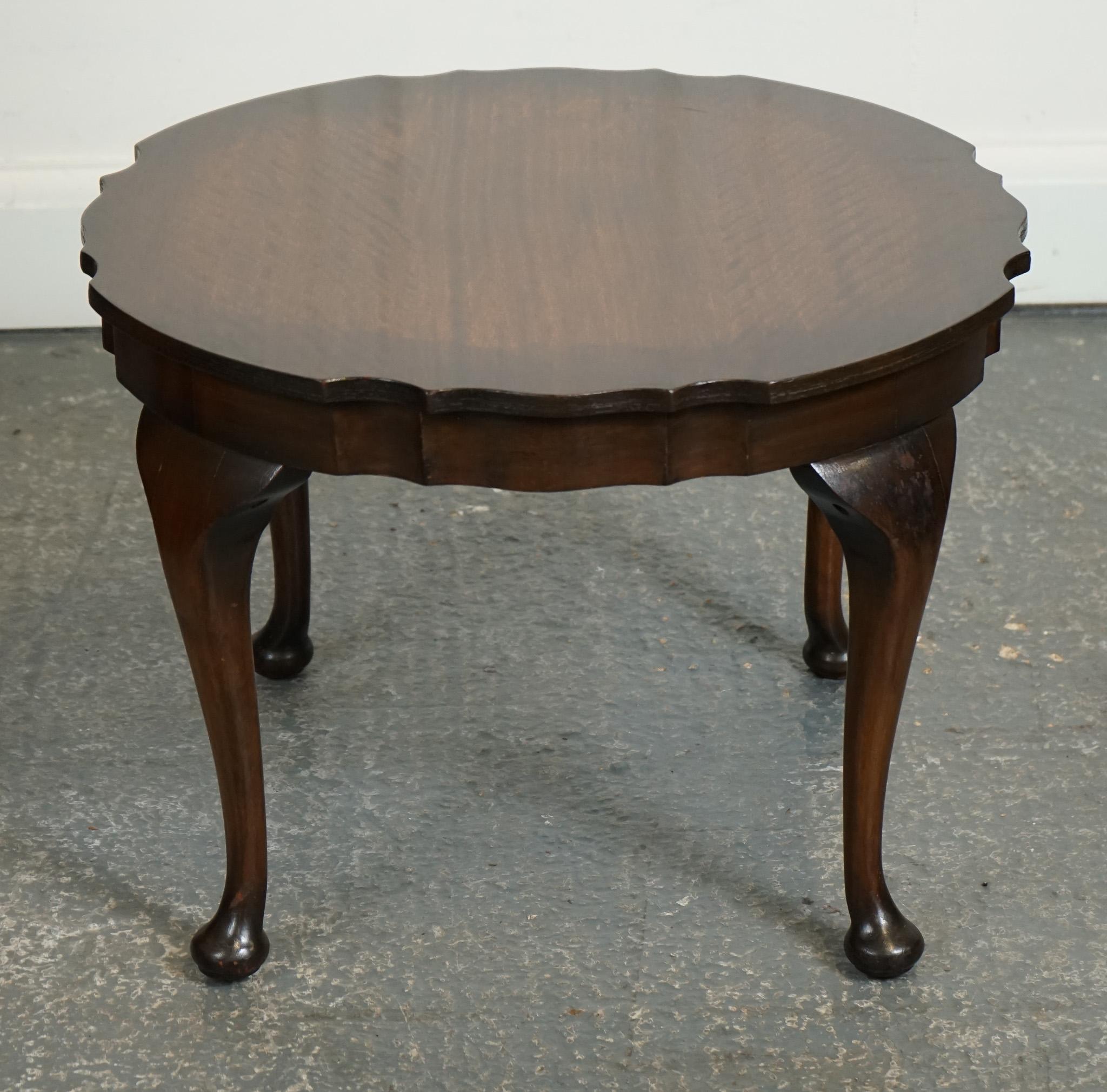

We are delighted to offer for sale this Lovely Small pie Crust Shaped Side Table.

The table is in a good condition however please see the top of the table as there is some discolouration. To us this only adds to its beauty.

Please carefully