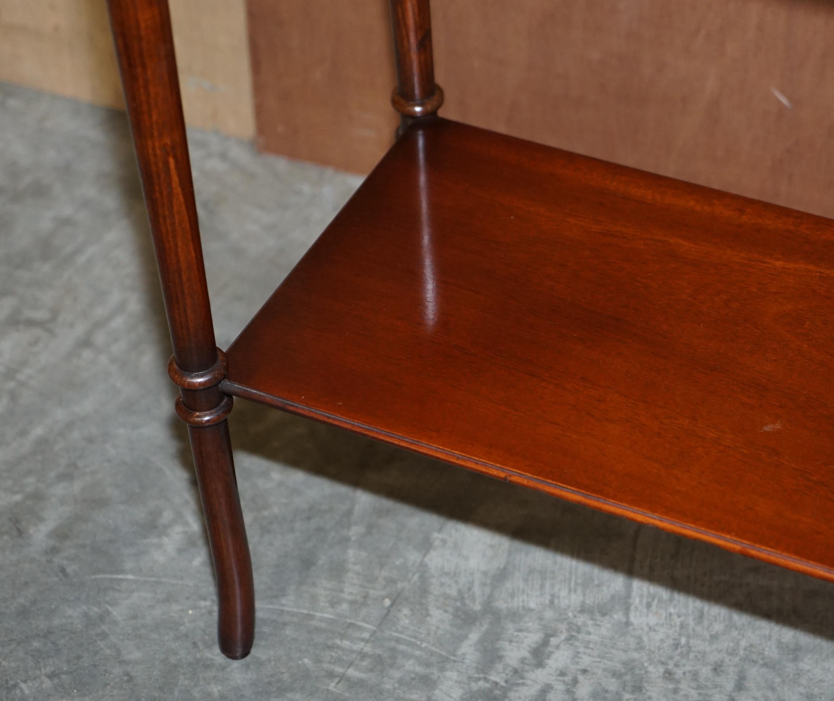 Lovely Small Two Drawer Bradley Furniture England Flamed Mahogany Console Table 2