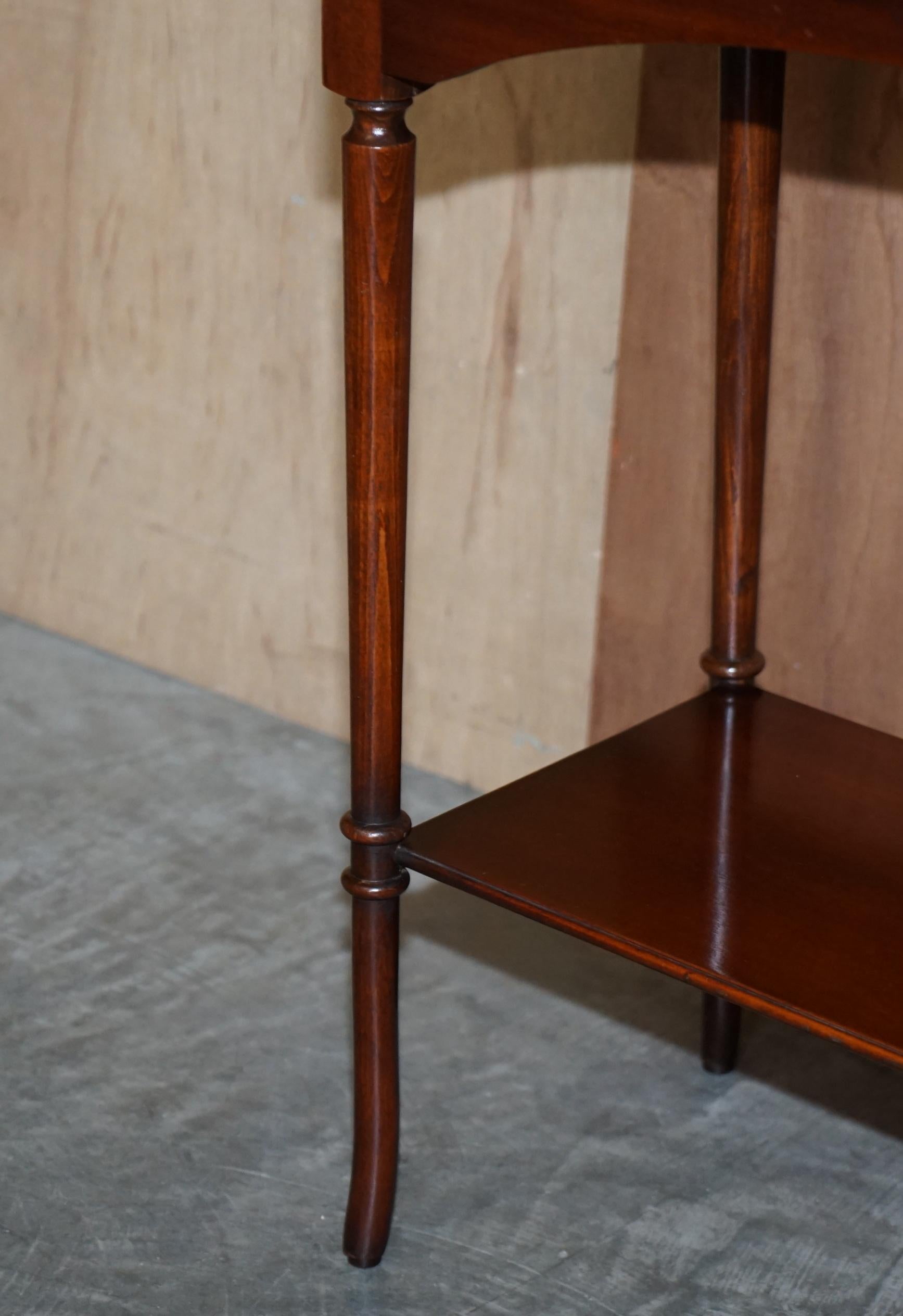 20th Century Lovely Small Two Drawer Bradley Furniture England Flamed Mahogany Console Table