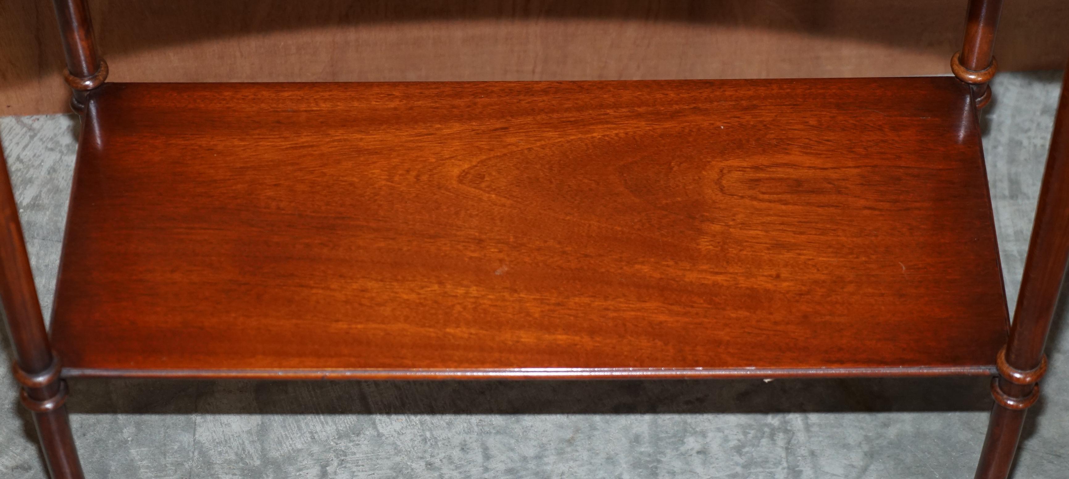 Lovely Small Two Drawer Bradley Furniture England Flamed Mahogany Console Table 1