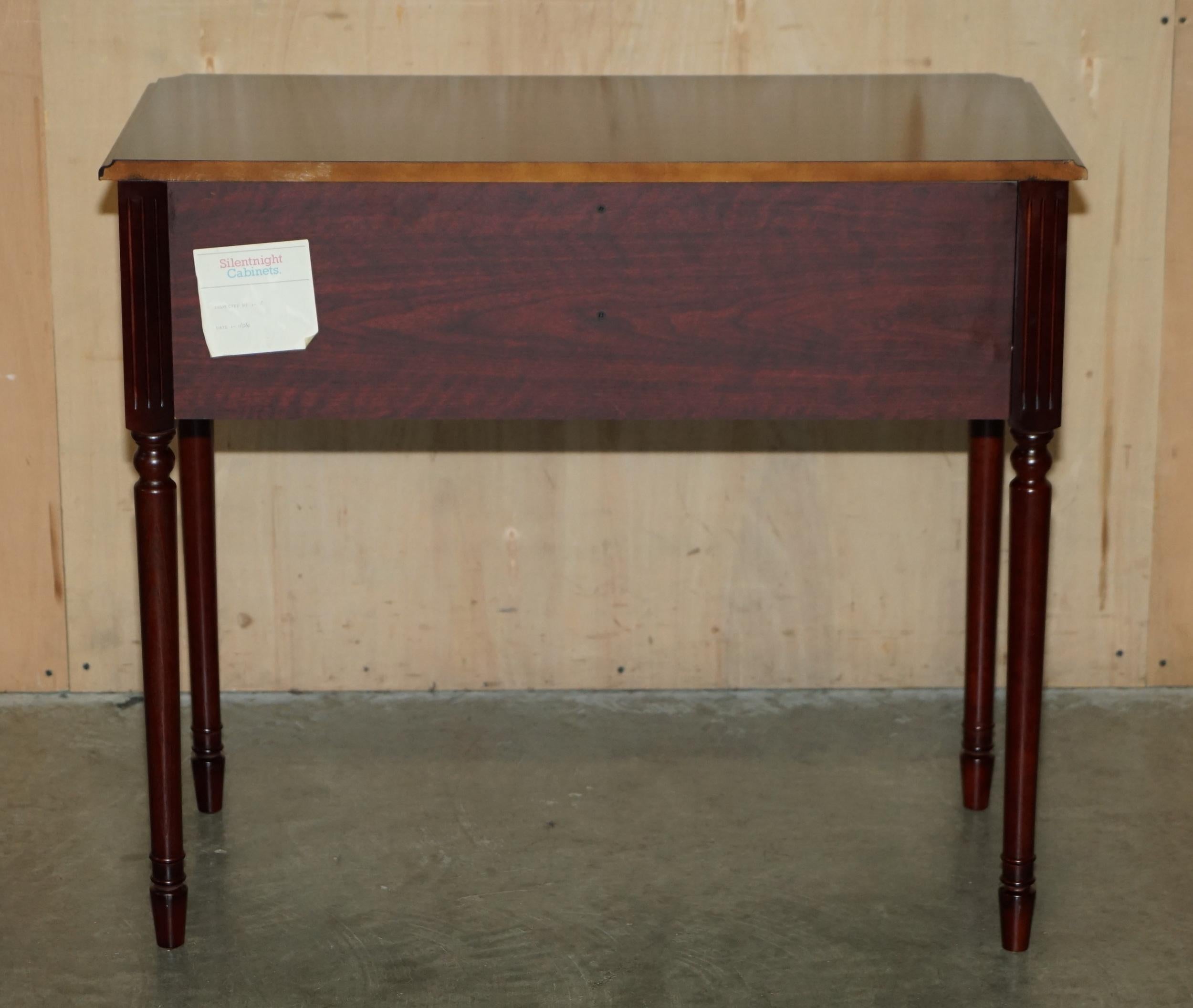 LOVELY SMALL TWO DRAWER SIDE CONSOLE TABLE WITH HARDWOOD STYLE FINiSH For Sale 5