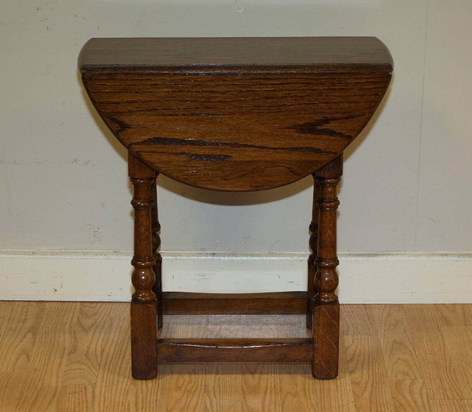 Hand-Crafted Lovely Small Vintage Drop Leaf, Folding, Side, End, Sofa Table