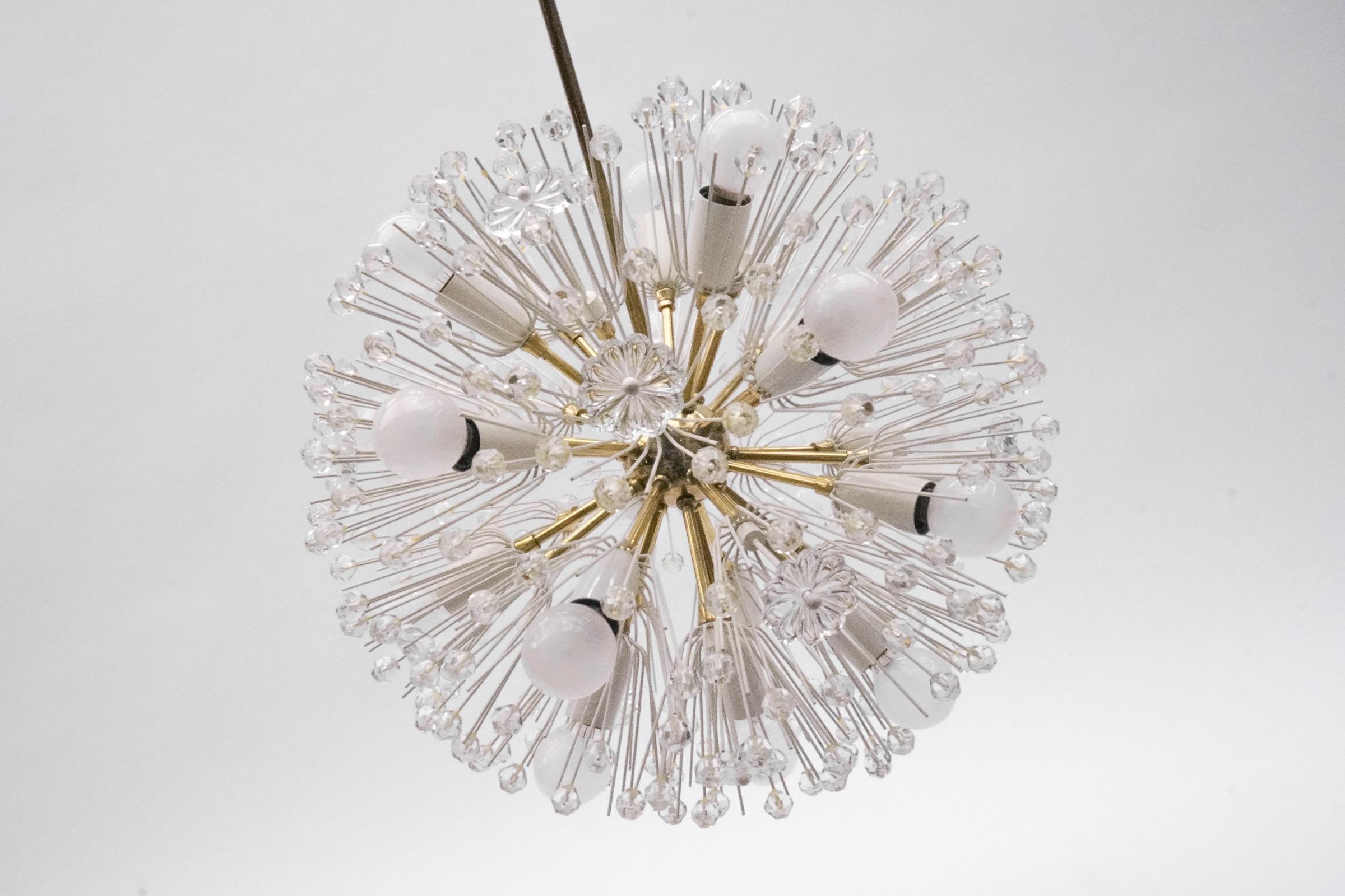 Lampada a fiocco di neve di Emil Stejnar per Rupert Nikoll, 1950, Austria in vendita 5