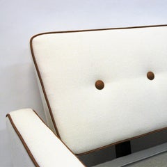 Lovely Sofa and Daybed of White Wool by Ire Möbler, 1950s, Sweden