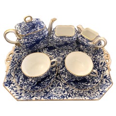 Retro Lovely Staffordshire Peacock Pattern English Tea Set