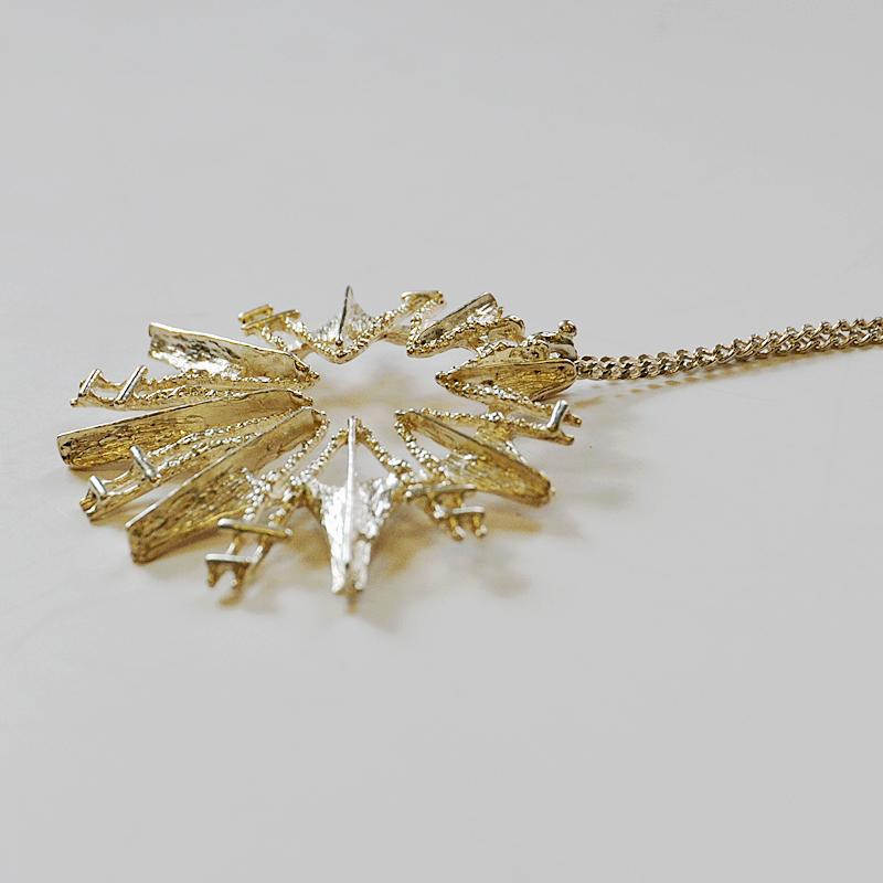 Modern Lovely star shaped silver necklace  by Studio Else & Paul- Norway 1970s
