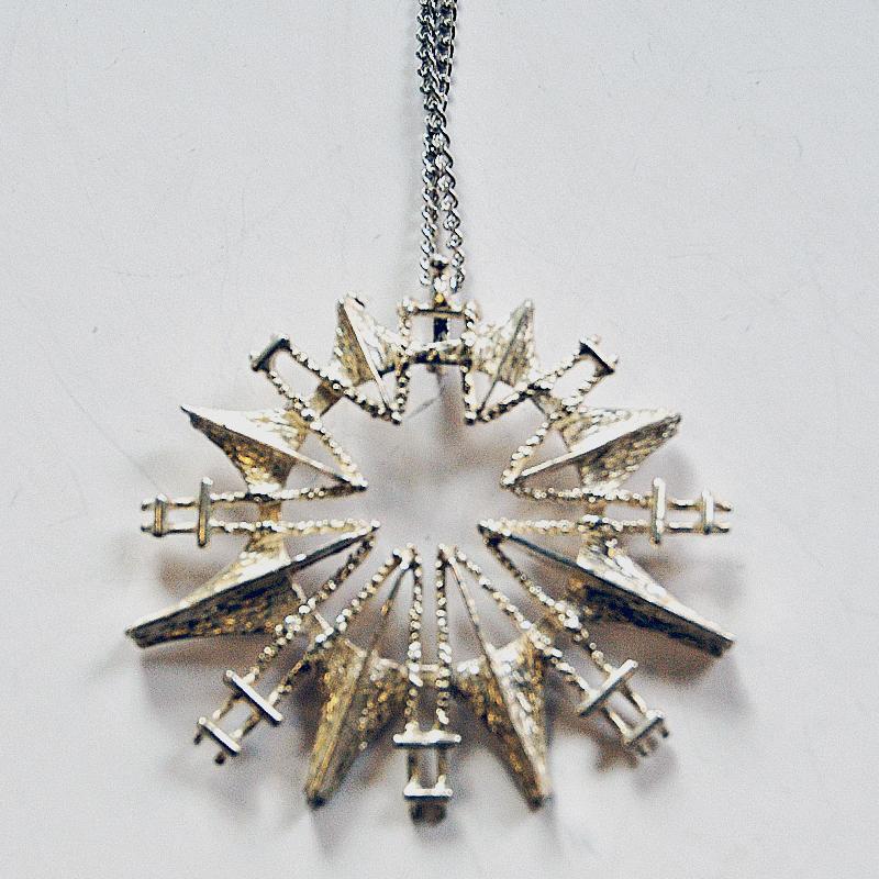 Women's Lovely star shaped silver necklace  by Studio Else & Paul- Norway 1970s