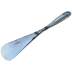Lovely Sterling Silver Handled 1919 Birmingham Made Shoe Horn English Steel Shaf