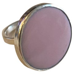 Lovely Sterling Silver Pale Pink Ring from April in Paris Designs