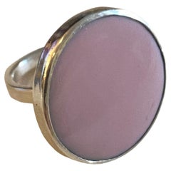 Lovely Sterling Silver Pale Pink Ring from April in Paris Designs 